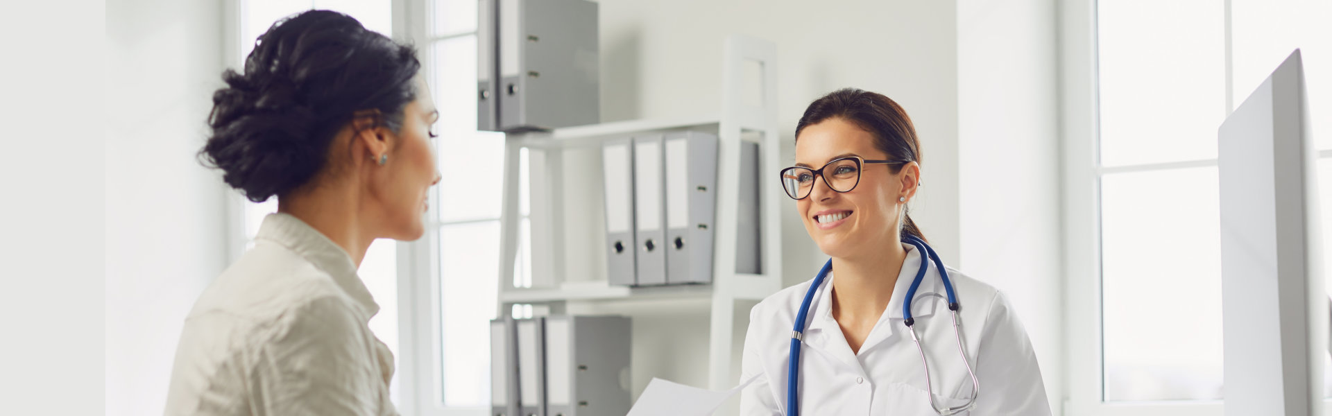 A female having an appointment with a female doctor